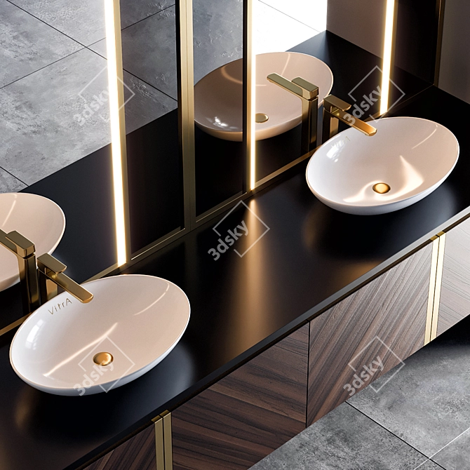 Vitra Sink & Faucet Bathroom Furniture 3D model image 3