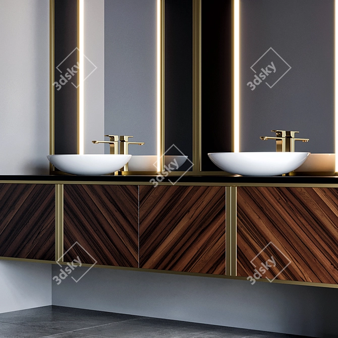 Vitra Sink & Faucet Bathroom Furniture 3D model image 4