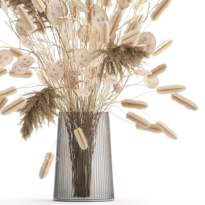 Elegant Dried Flower Bouquet 3D model image 6