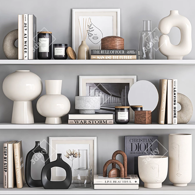 H&M Decorative Set - Stylish Home Décor 3D model image 1