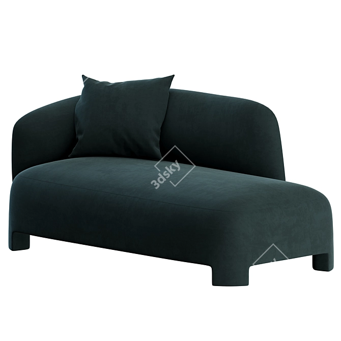 Modern Taru 1 Arm Sofa 3D model image 2