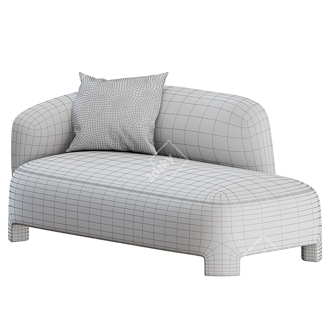 Modern Taru 1 Arm Sofa 3D model image 5