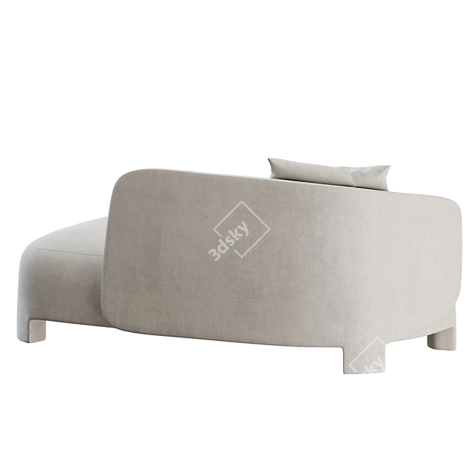 Modern Taru 1 Arm Sofa 3D model image 7