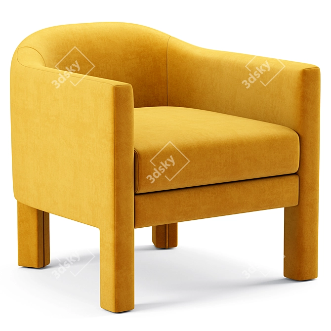 Elegant Isabella Chair - Timeless Sophistication 3D model image 1