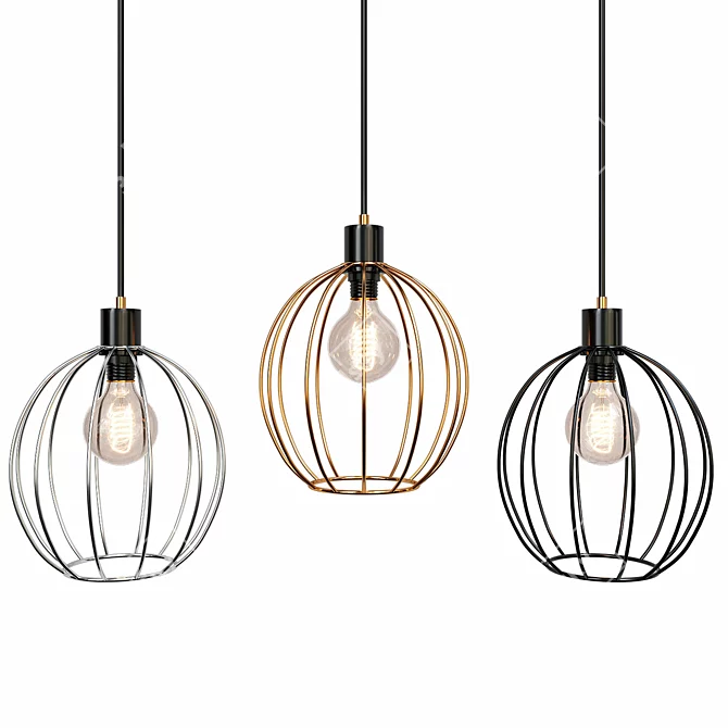 Modern Salamanca Pendant Light 3D model image 3