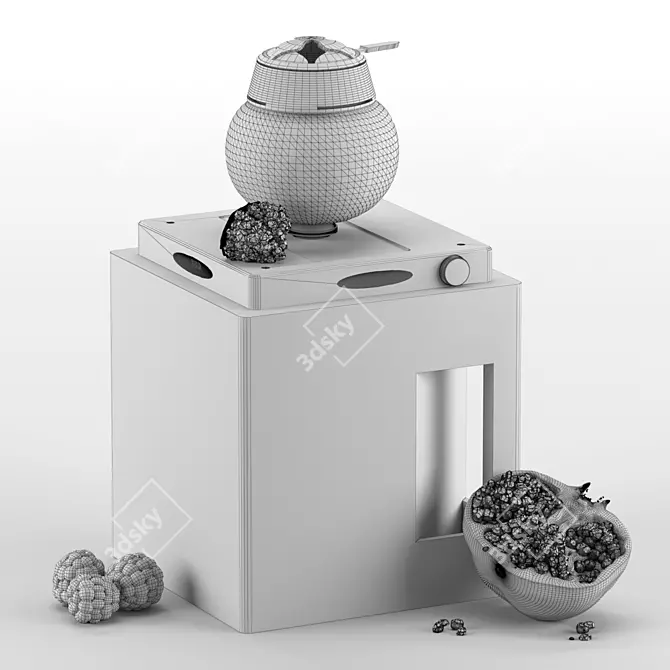 Hoob Atom Hookah: Sleek and Stylish 3D model image 4