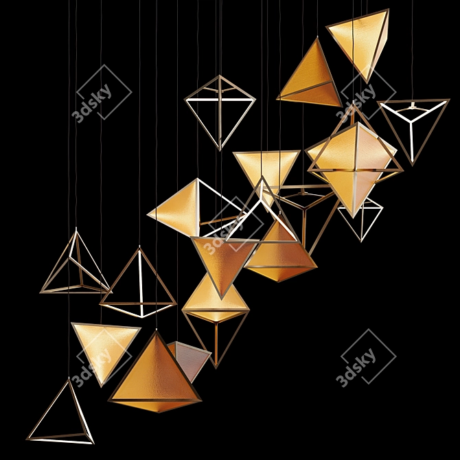 Texas Health Resource Chandelier 3D model image 2