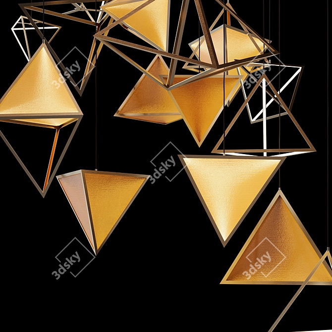 Texas Health Resource Chandelier 3D model image 3