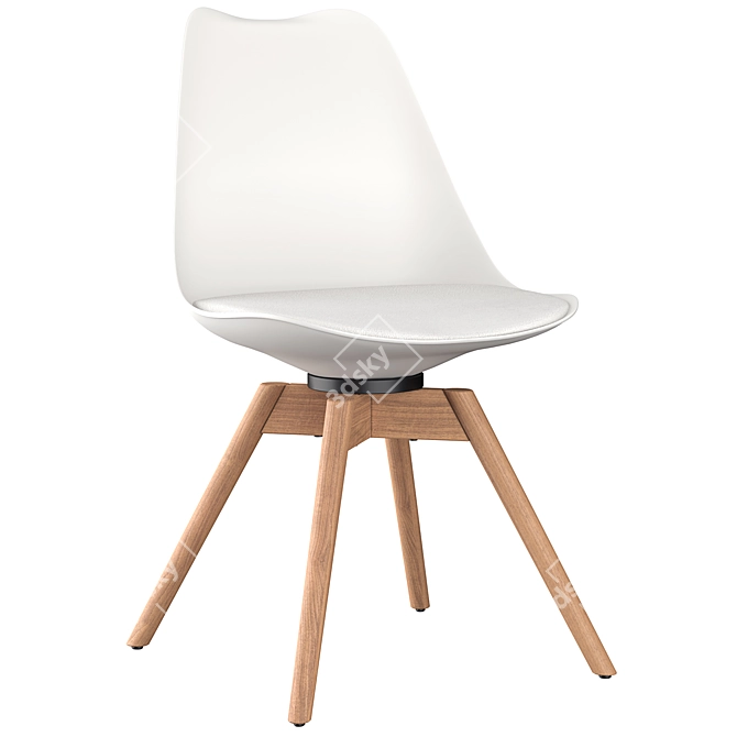 Sleek Grey Office Chair 3D model image 3