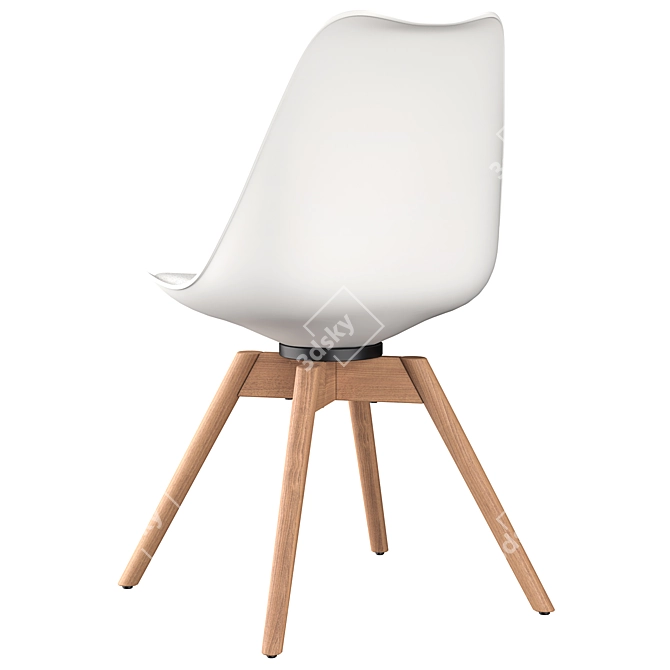 Sleek Grey Office Chair 3D model image 4