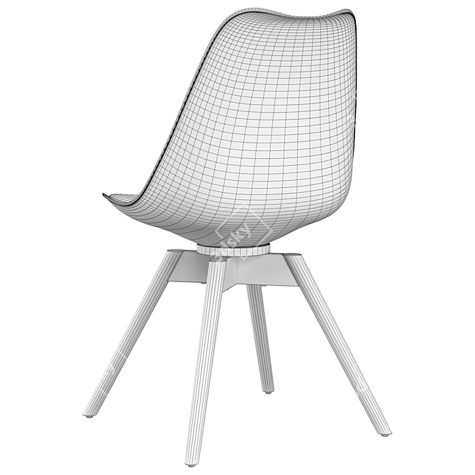 Sleek Grey Office Chair 3D model image 6