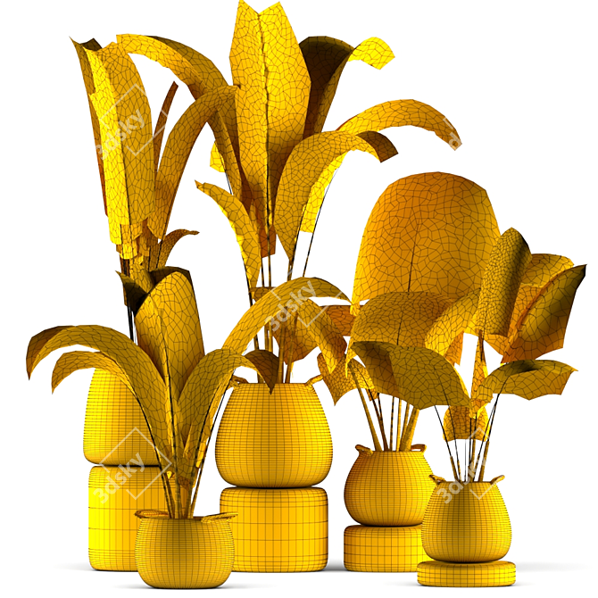 Green Oasis Plant Set - Indoor & Outdoor Pot Plants 3D model image 6