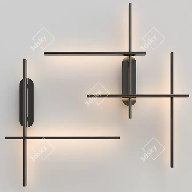 Rudy Wall Lamp Collection: Elegant and Versatile Illumination 3D model image 1