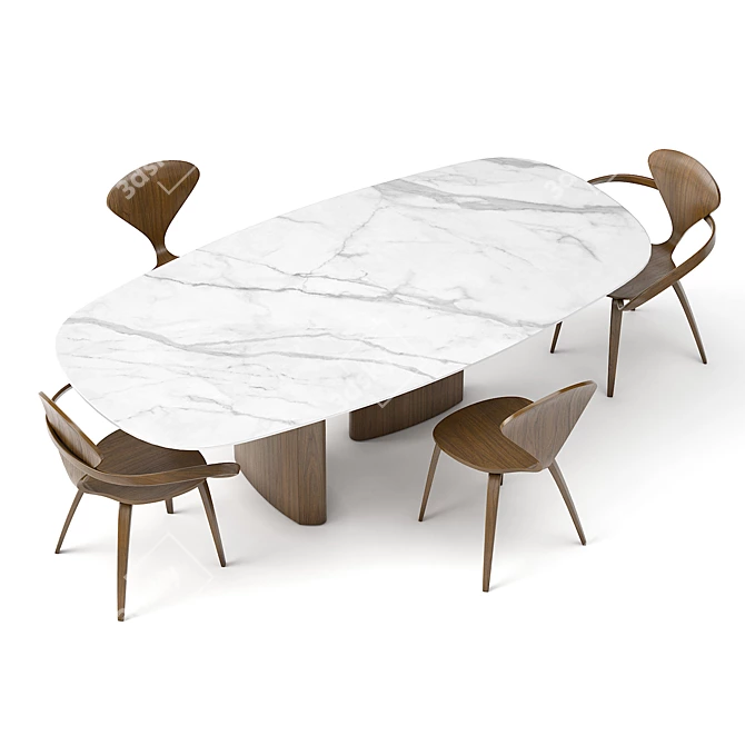 Apriori ST 240x120 Table - Group Set 3D model image 2