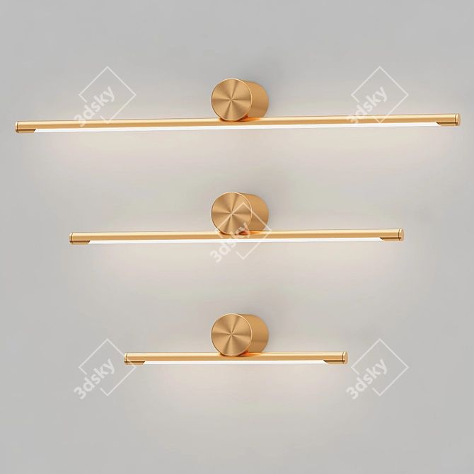 Minimalist LED Wall Light 3D model image 1