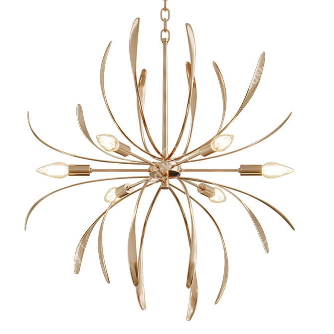 Dazzling Dahlia Chandelier 3D model image 1