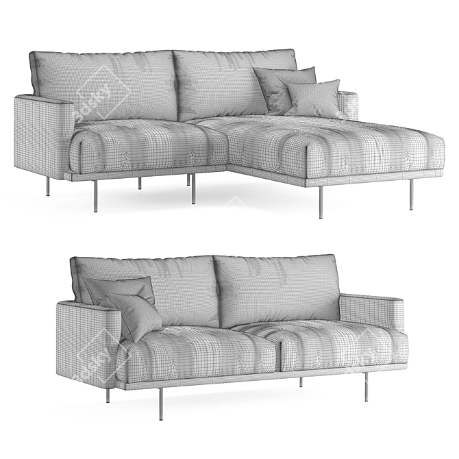 Elegant Misl Sofas by divan.ru 3D model image 4