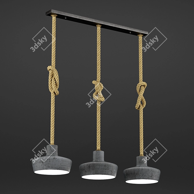 Furnwise Industrial Concrete Pendant 3D model image 2