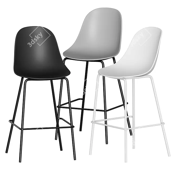 Harbour High Stool - Sleek and Comfy Design 3D model image 2