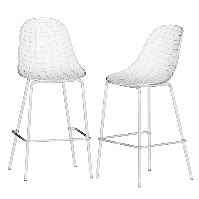 Harbour High Stool - Sleek and Comfy Design 3D model image 7