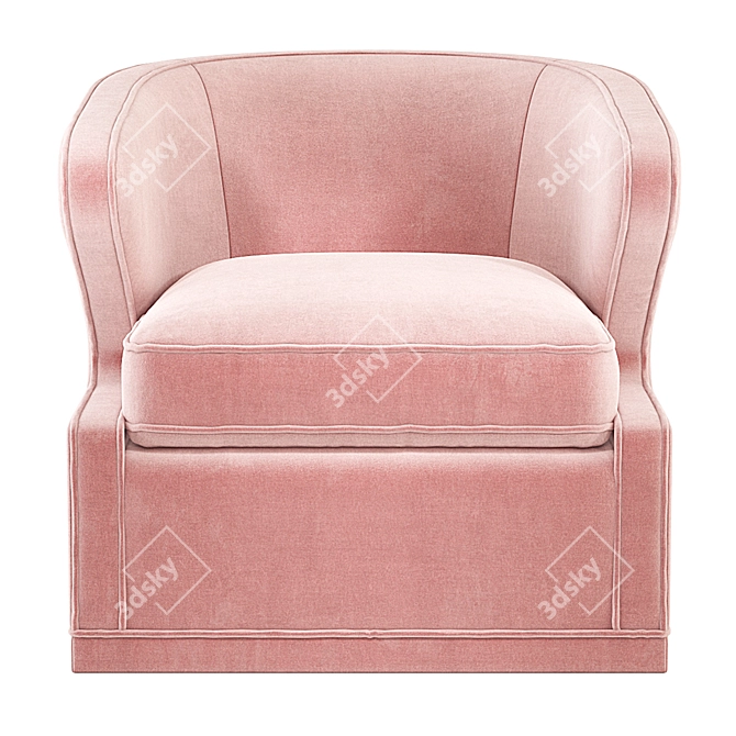 Eichholtz Dorset Velvet Swivel Chair 3D model image 2