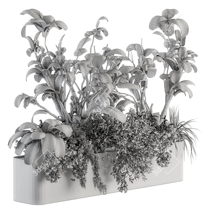 Leafy Oasis: Outdoor Plant Box 3D model image 6