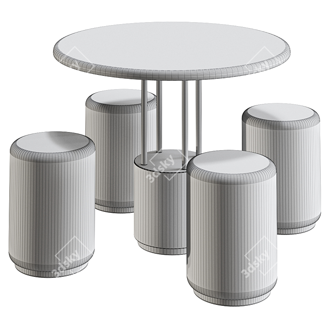 De Castelli Burraco Table Set 3D model image 2