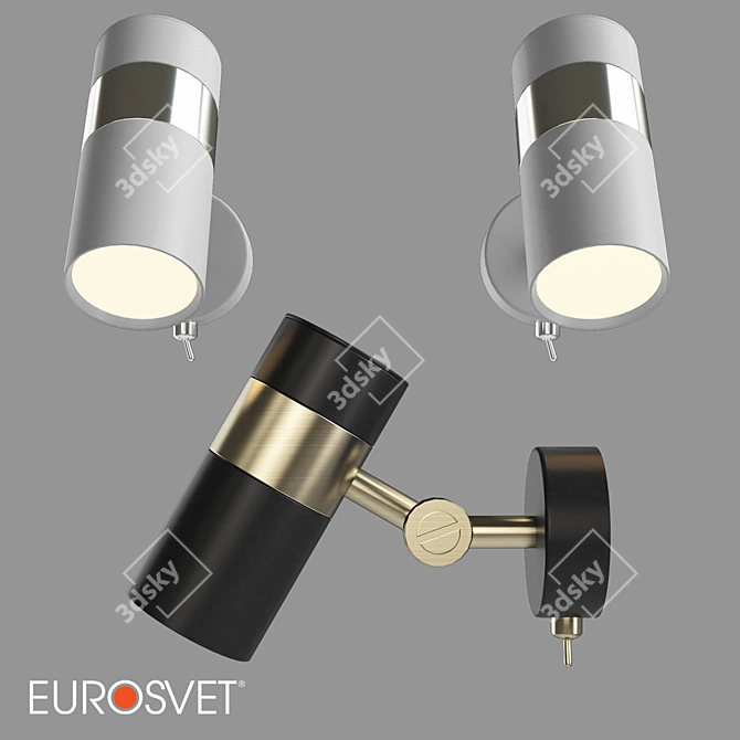 OM Wall Lamp Eurosvet: Stylish Industrial Loft Design 3D model image 1