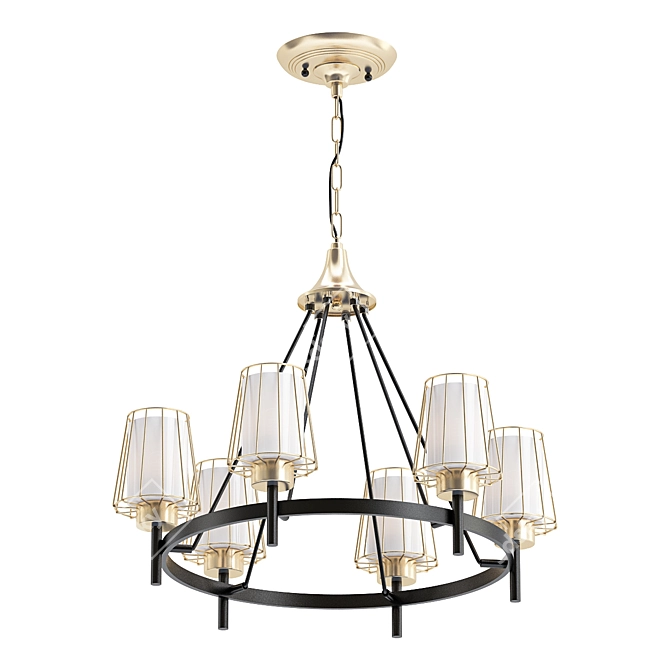 Elegant Odeon Dogana Chandelier 3D model image 1