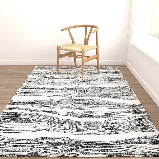 Versatile Set of 6 Rugs 3D model image 4