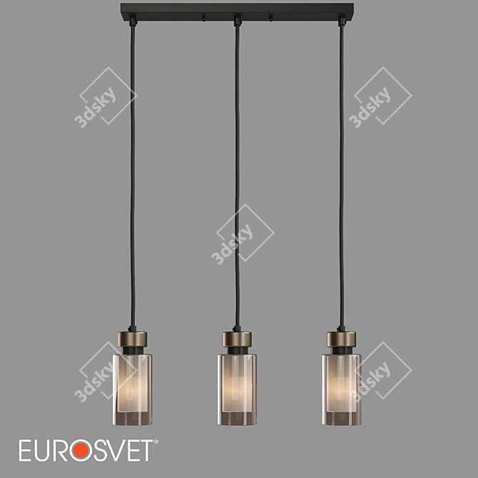 Amado OM Pendant Lamp: Eurosvet Glass Shades 3D model image 1