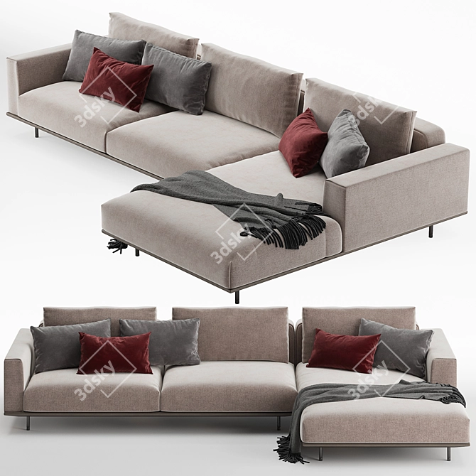 Rolf Benz Volo: Contemporary Corner Sofa 3D model image 1