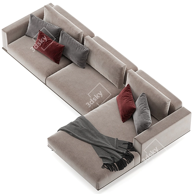 Rolf Benz Volo: Contemporary Corner Sofa 3D model image 4