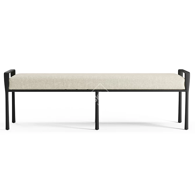 Bodhi King Bench: Luxurious Comfort & Contemporary Style 3D model image 2