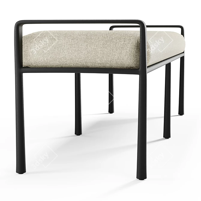 Bodhi King Bench: Luxurious Comfort & Contemporary Style 3D model image 5