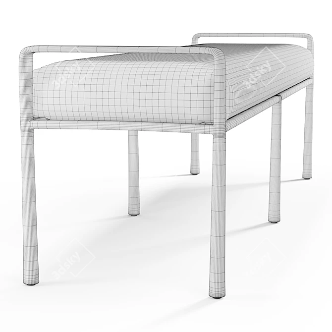 Bodhi King Bench: Luxurious Comfort & Contemporary Style 3D model image 6