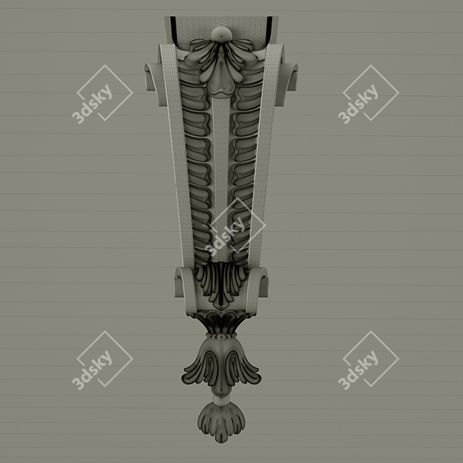 Elegant Diamond Faoma Bracket 3D model image 2