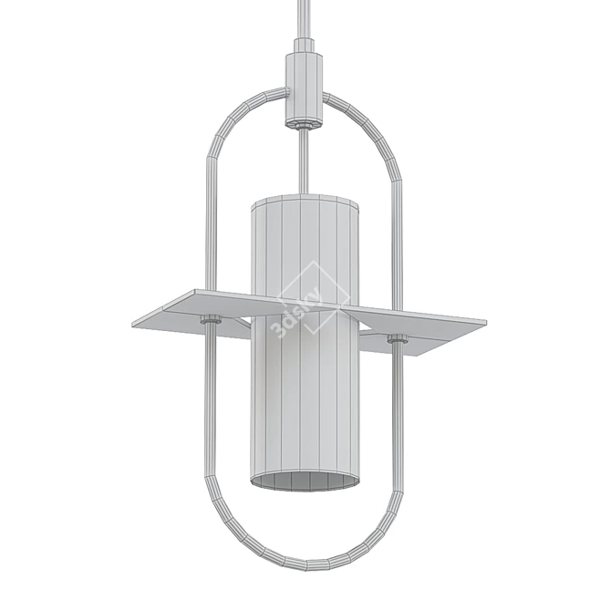 MetalComb Pendant 6-Light Chandelier 3D model image 2