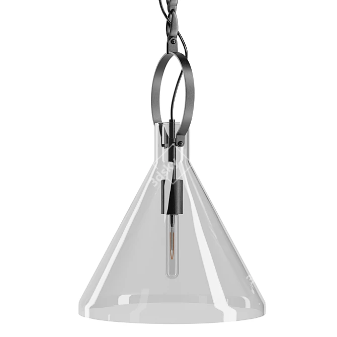 Elegant Clear Limoges Pendant 3D model image 4