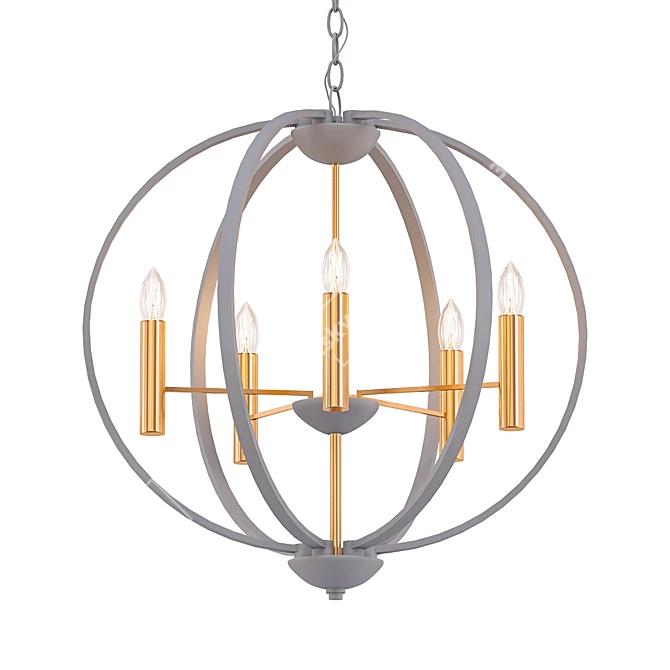 Euclid Chandelier: Elegant Illumination for Your Home 3D model image 1