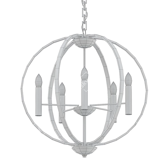 Euclid Chandelier: Elegant Illumination for Your Home 3D model image 2