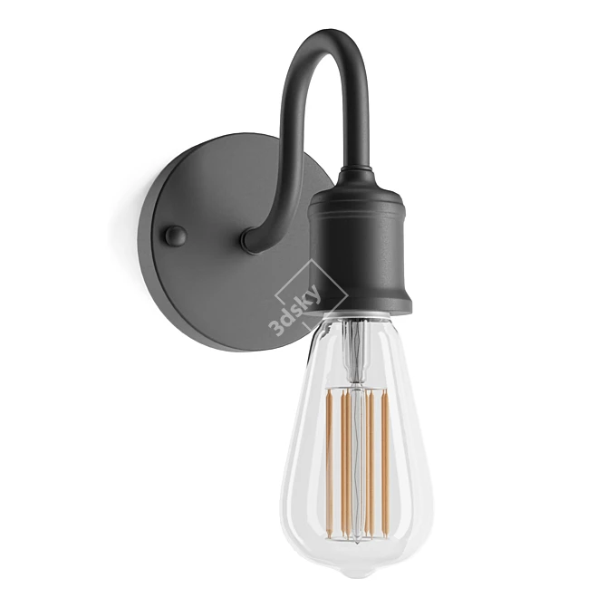 Monroe Industrial Sconce 3D model image 1