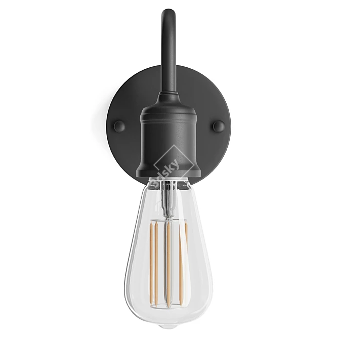 Monroe Industrial Sconce 3D model image 4