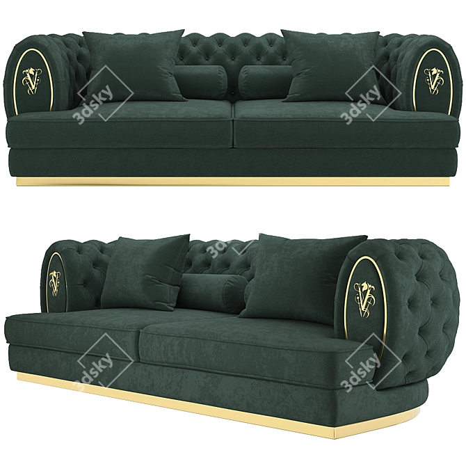 Oberon Sofa: Modern Sophistication for Your Vision 3D model image 1