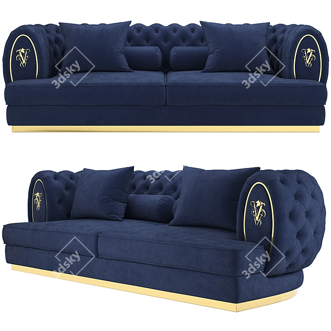 Oberon Sofa: Modern Sophistication for Your Vision 3D model image 2