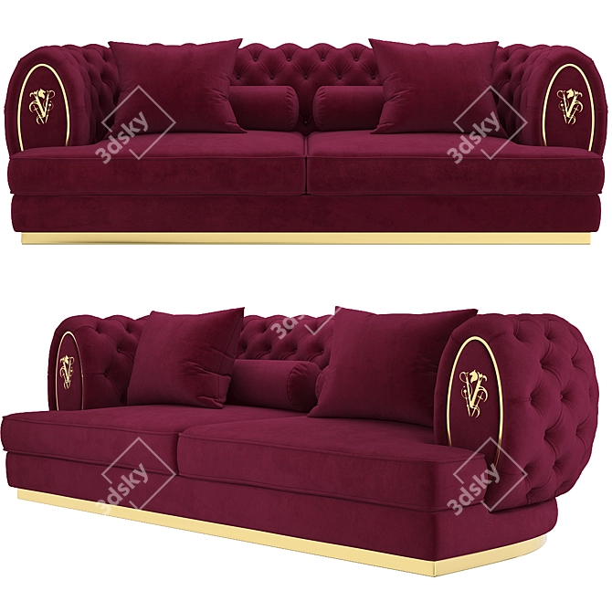 Oberon Sofa: Modern Sophistication for Your Vision 3D model image 4