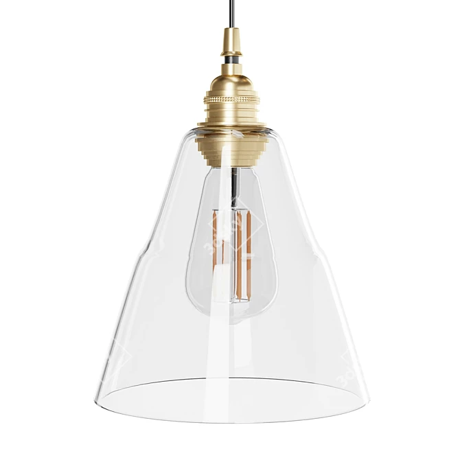 Elegant Pulley Mount Wall Light 3D model image 1