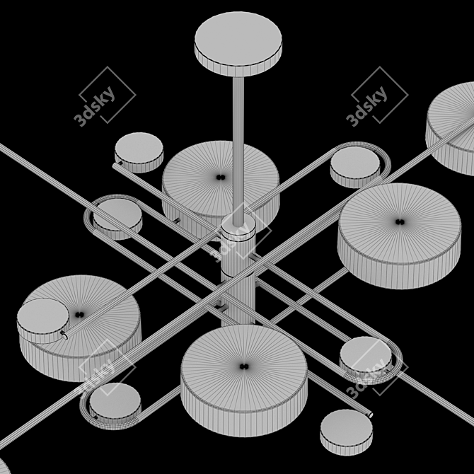 Modern Pars Ceiling Light 3D model image 6