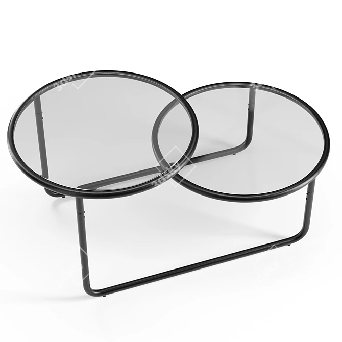 Modernist Stepped Coffee Table 3D model image 2