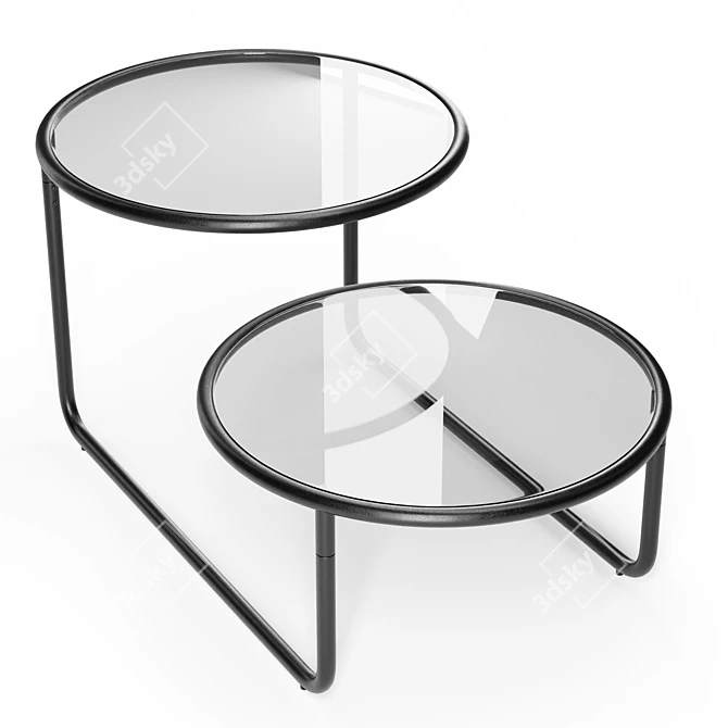 Modernist Stepped Coffee Table 3D model image 4